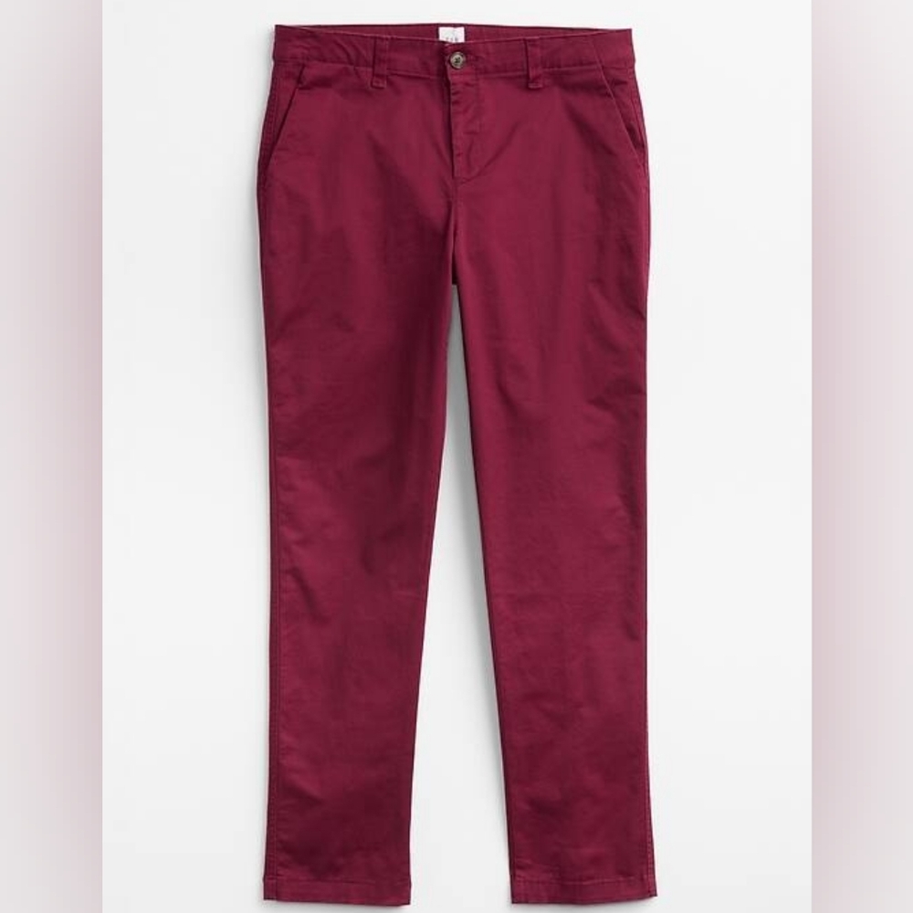 GAP Girlfriend Khaki In Burgundy
